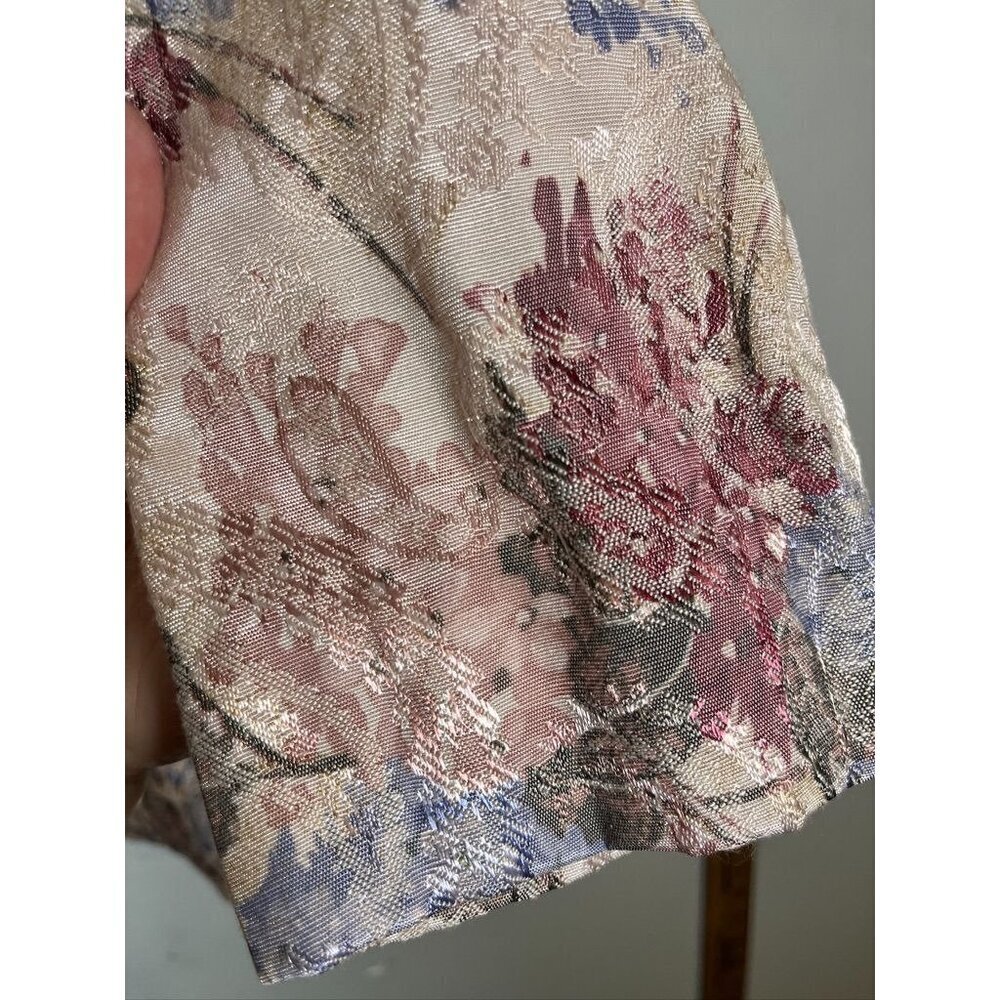 Vintage Floral Jacket 11 Pink 1980 Tapestry Old Money Classic Preppy Cottagecore - Picture 4 of 14